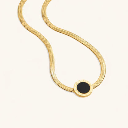 Azalea Black Pendant Necklace