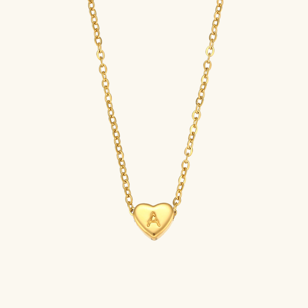 Heart Initial Necklace