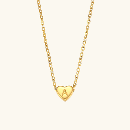 Heart Initial Necklace