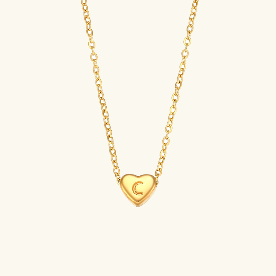 Heart Initial Necklace