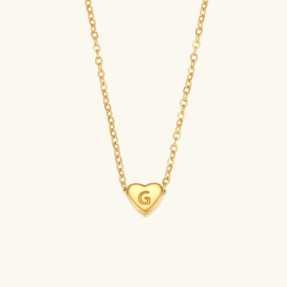 Heart Initial Necklace