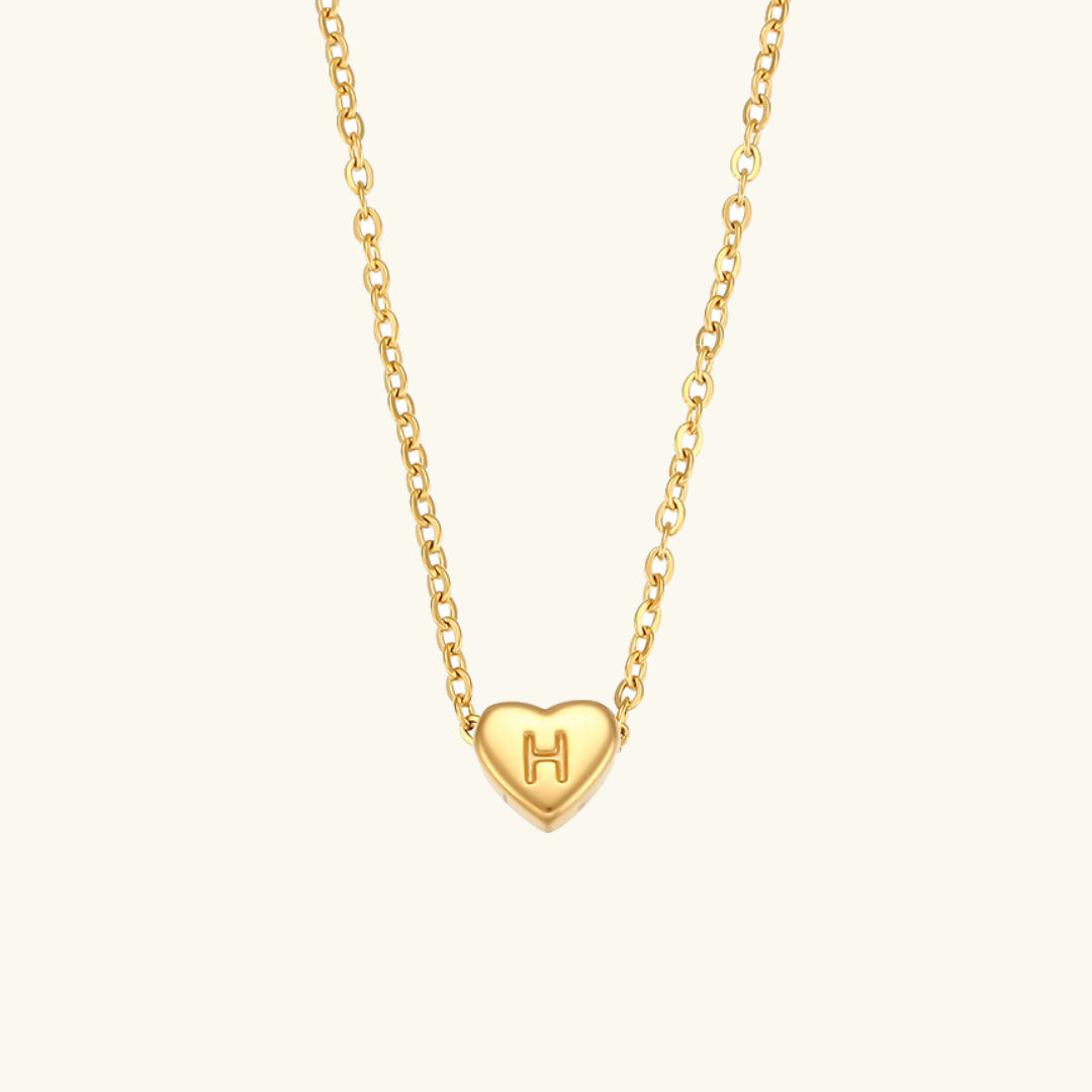 Heart Initial Necklace