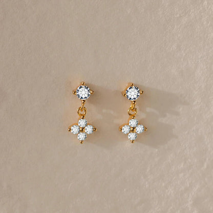 Ivy Clover Drop Earrings