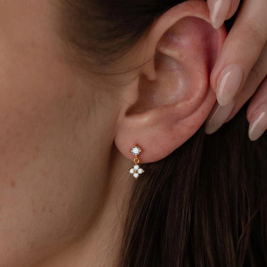 Ivy Clover Drop Earrings