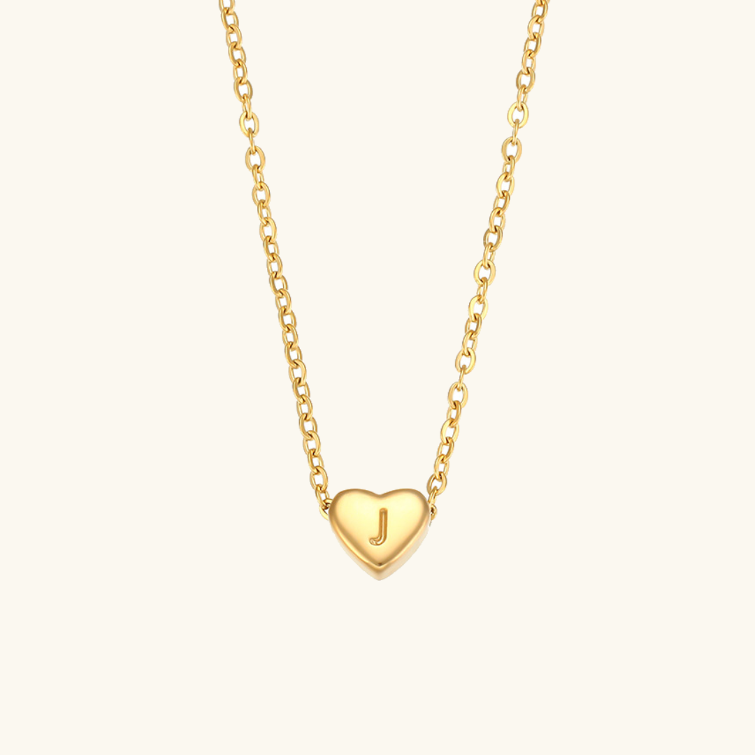 Heart Initial Necklace