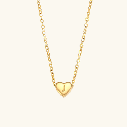Heart Initial Necklace