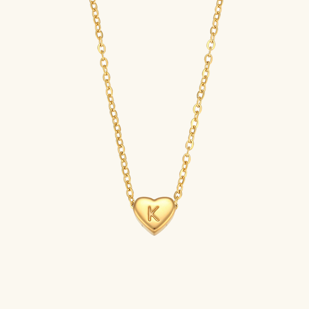 Heart Initial Necklace
