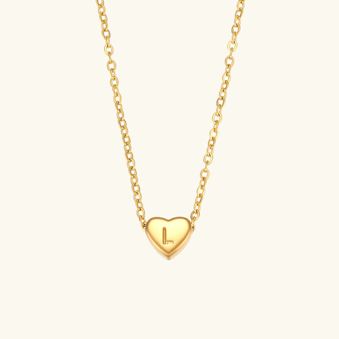 Heart Initial Necklace