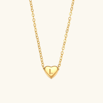 Heart Initial Necklace