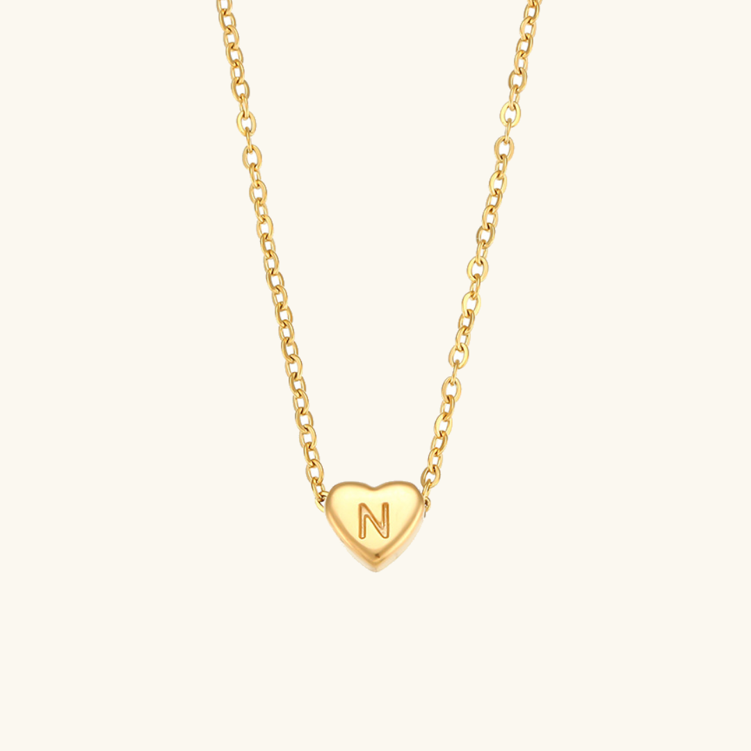 Heart Initial Necklace