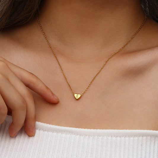 Heart Initial Necklace