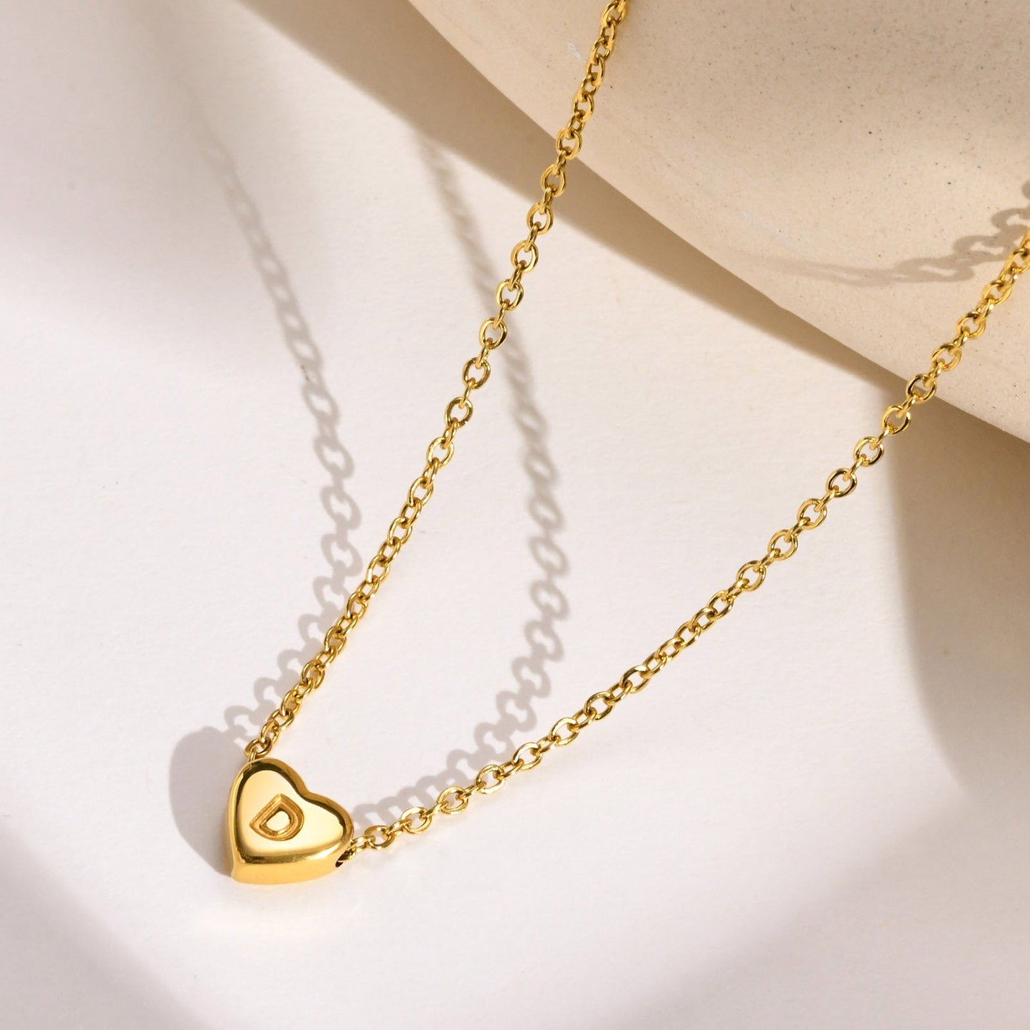 Heart Initial Necklace