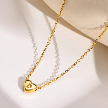 Heart Initial Necklace
