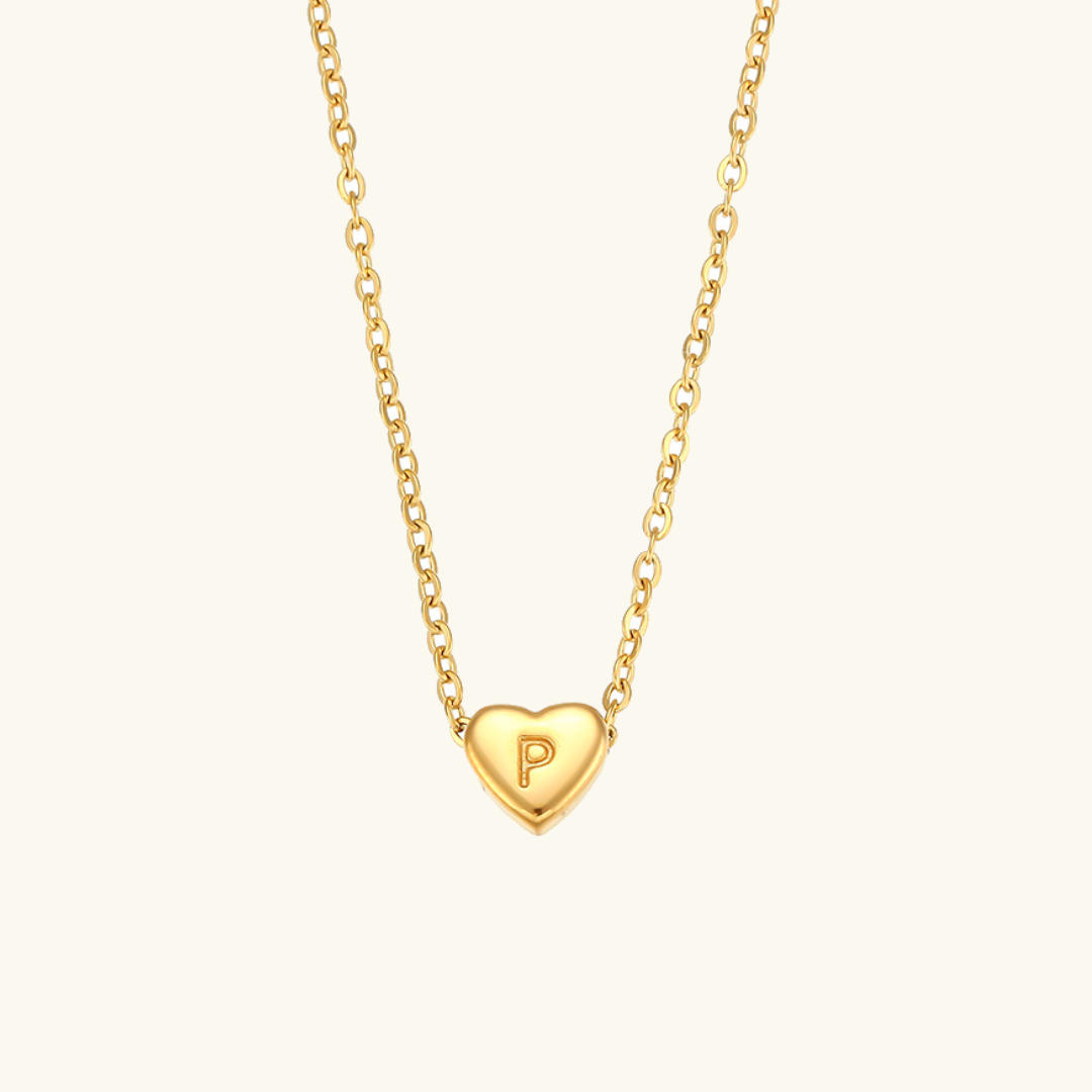 Heart Initial Necklace