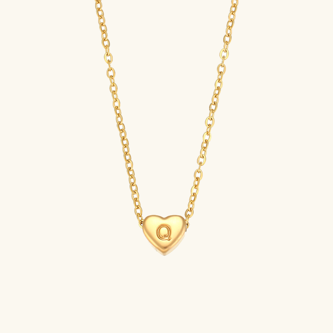 Heart Initial Necklace