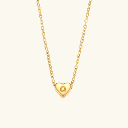 Heart Initial Necklace