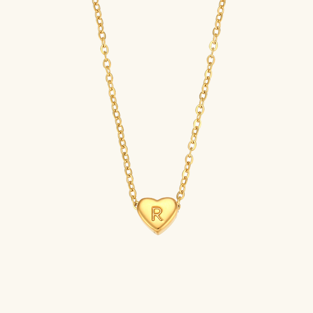 Heart Initial Necklace