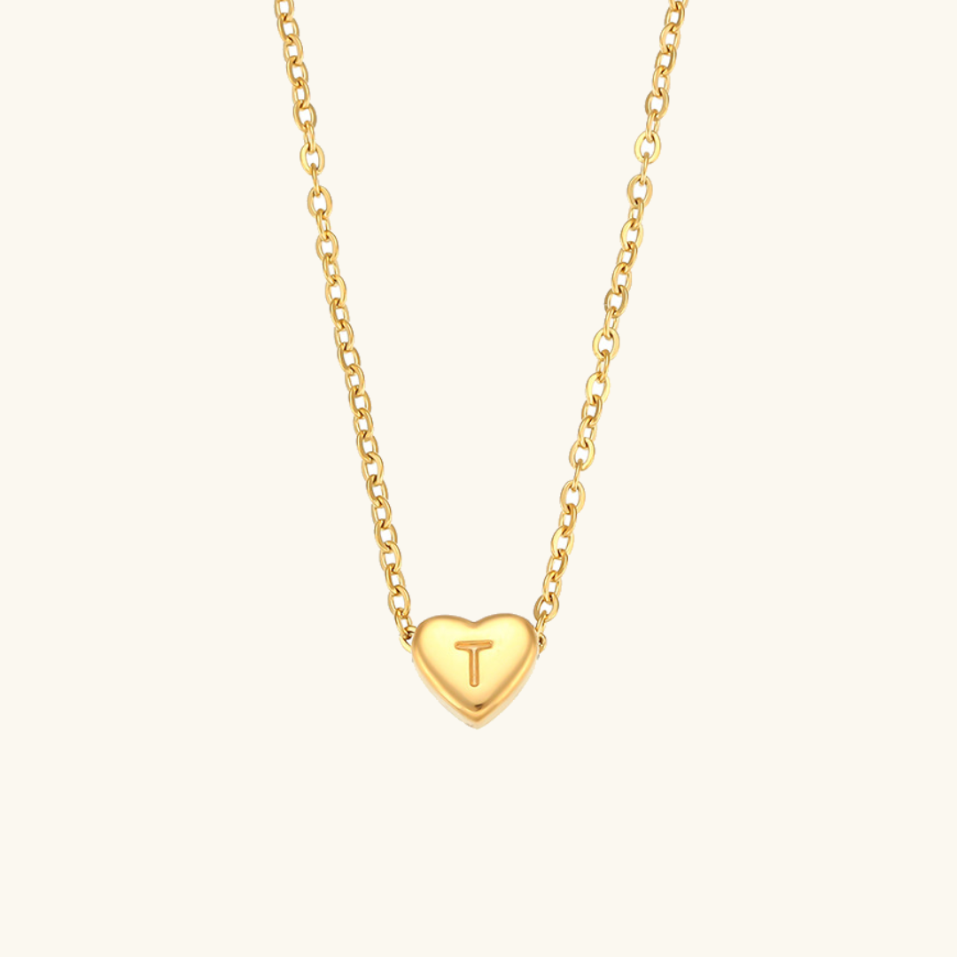 Heart Initial Necklace