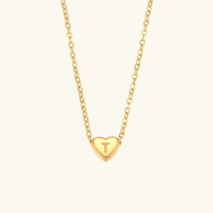 Heart Initial Necklace
