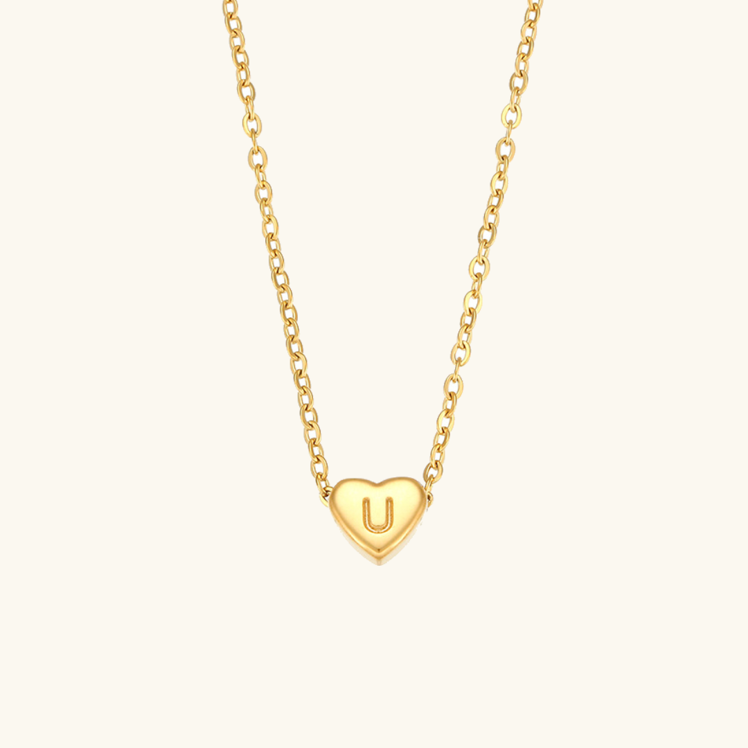Heart Initial Necklace