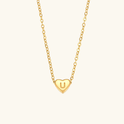 Heart Initial Necklace