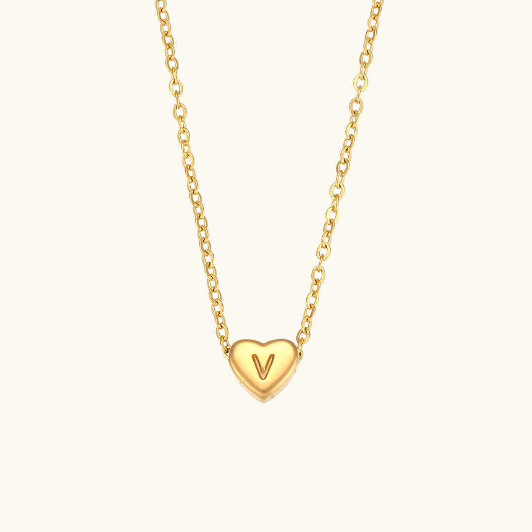 Heart Initial Necklace