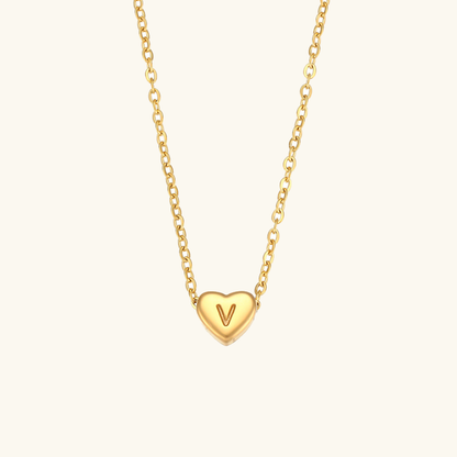 Heart Initial Necklace