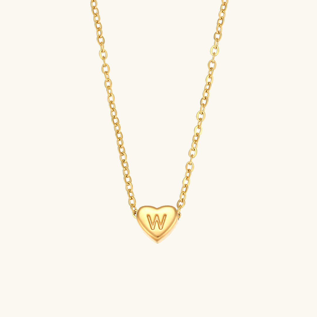 Heart Initial Necklace