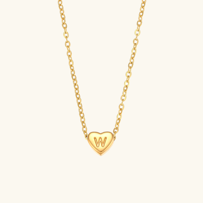 Heart Initial Necklace