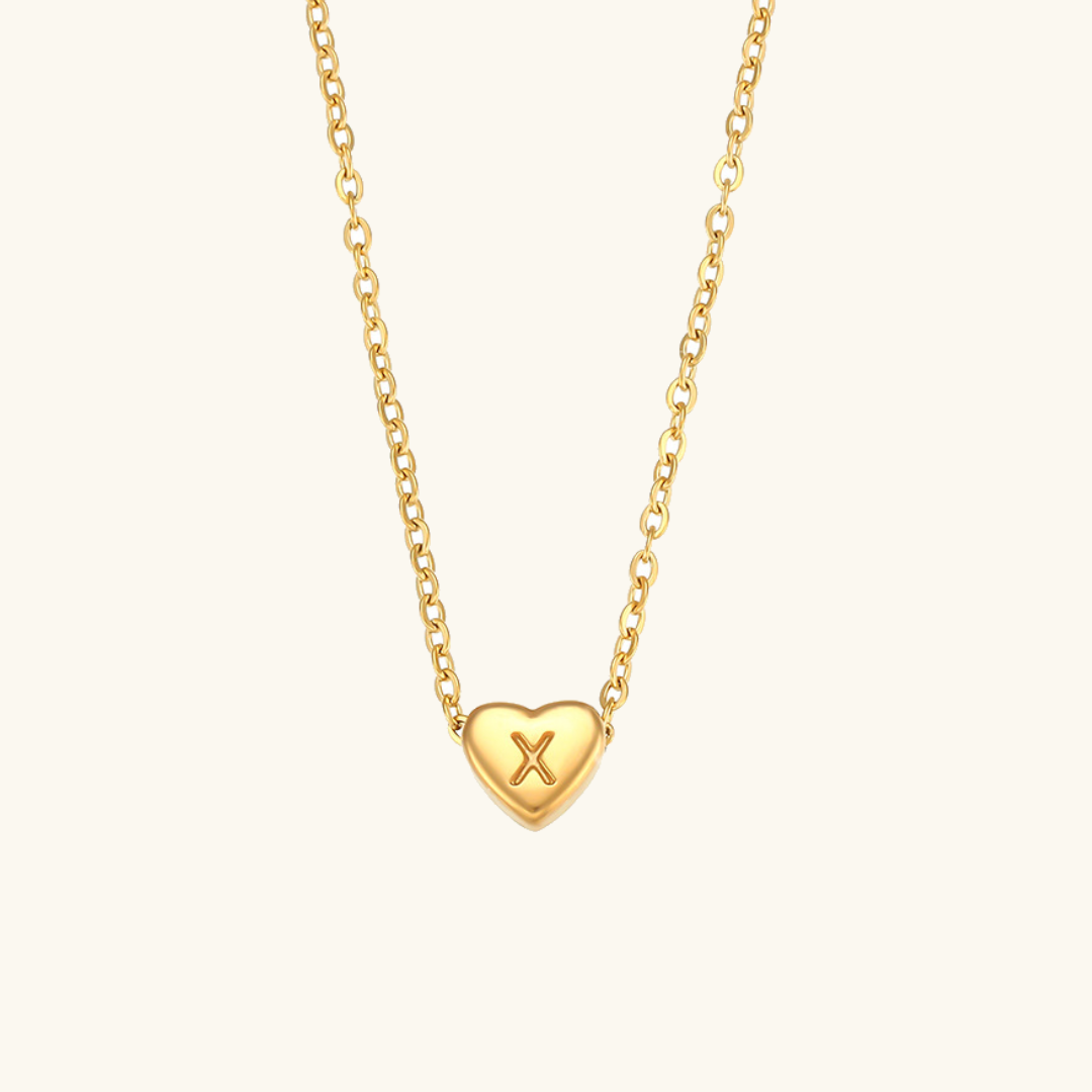 Heart Initial Necklace