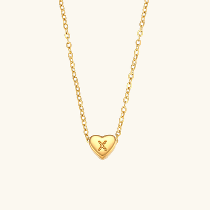 Heart Initial Necklace