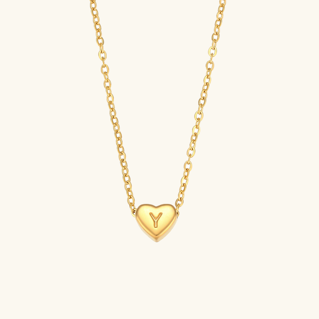 Heart Initial Necklace