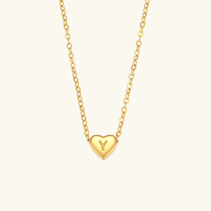 Heart Initial Necklace