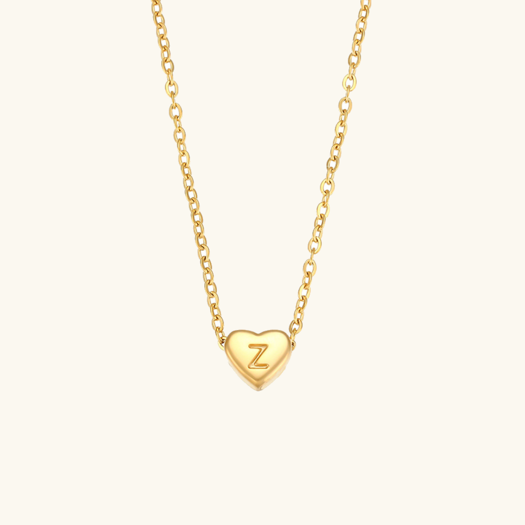 Heart Initial Necklace