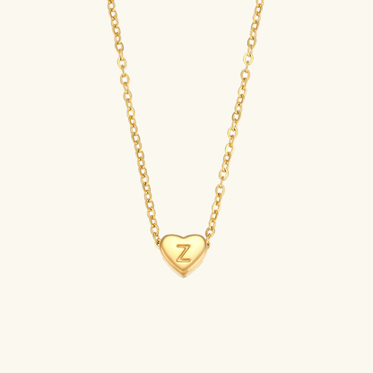 Heart Initial Necklace