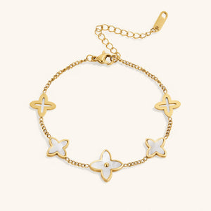 White Blossom Petal Bracelet