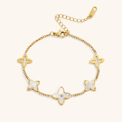 White Blossom Petal Bracelet