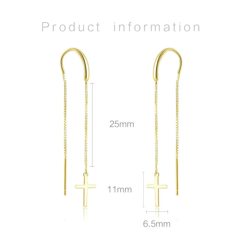 Camille Cross Chain Earrings