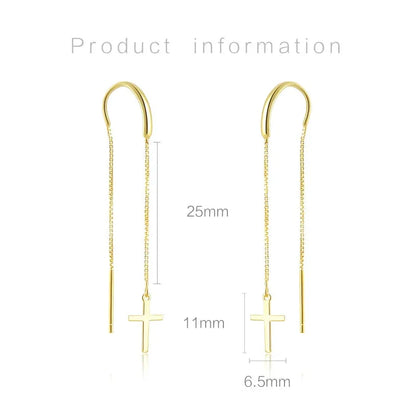 Camille Cross Chain Earrings