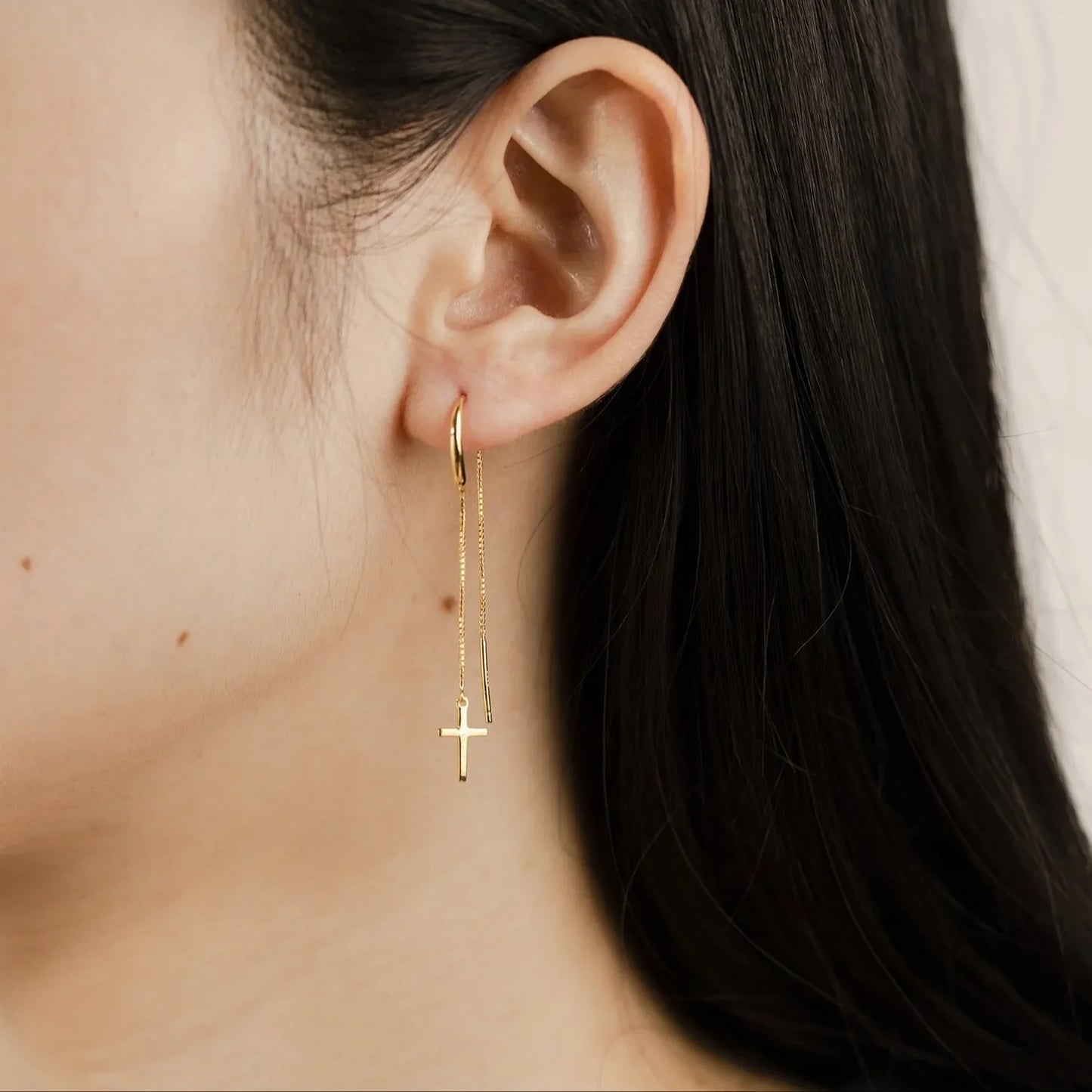 Camille Cross Chain Earrings