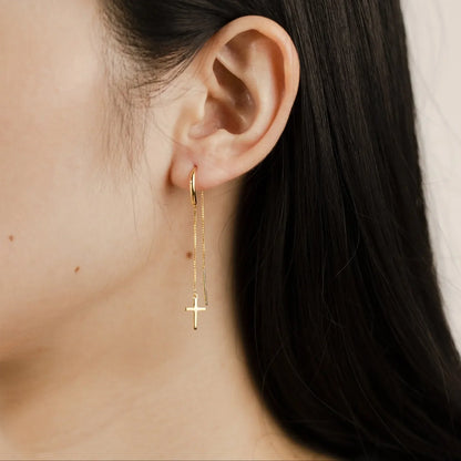 Camille Cross Chain Earrings